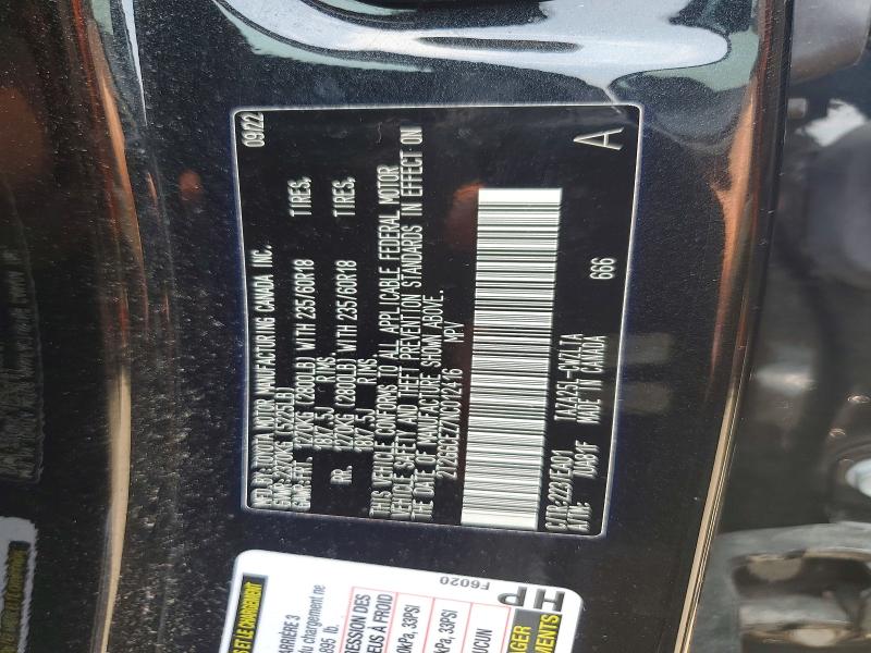 60966586 :رقم المزاد ، 2T2GGCEZ7NC012416 vin ، 2022 Lexus Nx مزاد بيع
