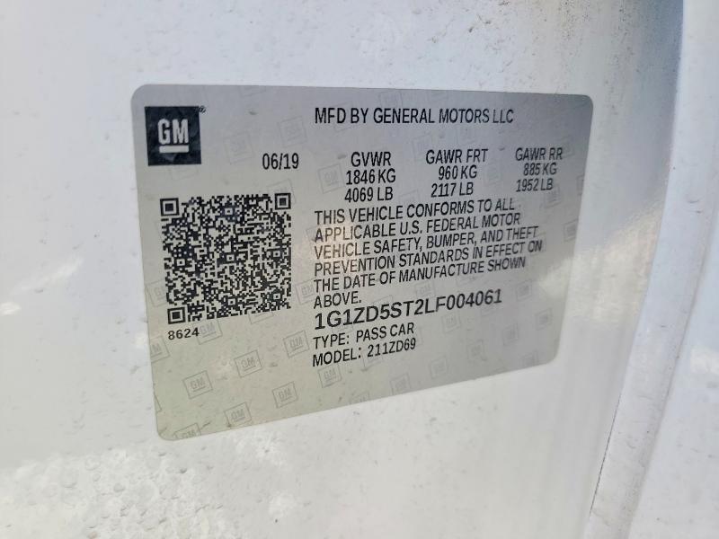 Продажа на аукционе авто 2020 Chevrolet Malibu, vin: 1G1ZD5ST2LF004061, номер лота: 60452976