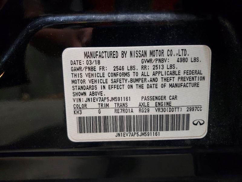 Продаж на аукціоні авто 2018 Infiniti Q50, vin: JN1EV7AP5JM591161, номер лоту: 62270816