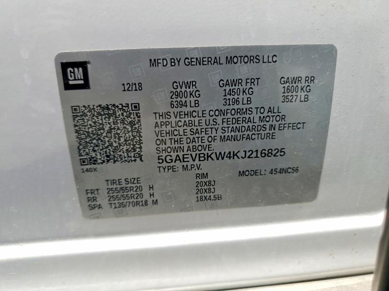 Продаж на аукціоні авто 2019 Buick Enclave, vin: 5GAEVBKW4KJ216825, номер лоту: 60242916