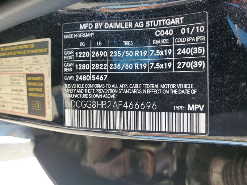 Aukcja sprzedaży 2010 Mercedes-benz Glk, vin: WDCGG8HB2AF466696, numer aukcji: 59782926