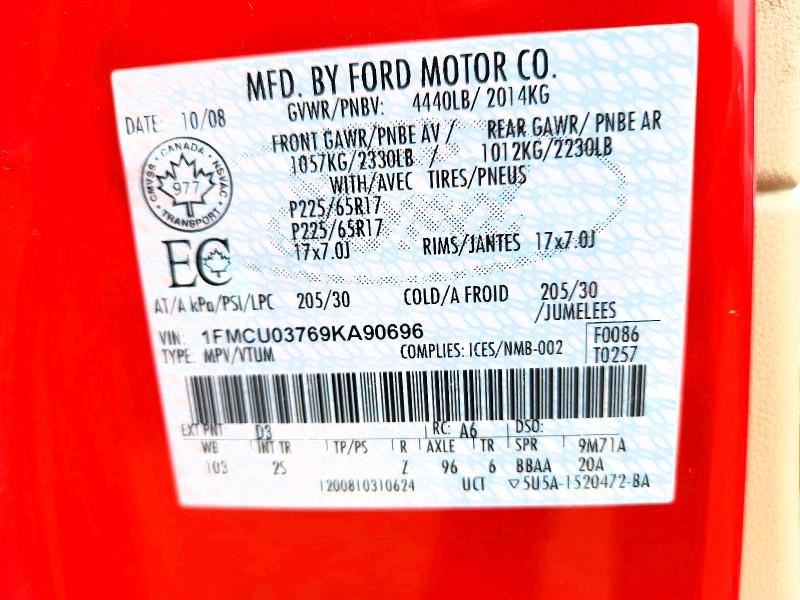 Aukcja sprzedaży 2009 Ford Escape, vin: 1FMCU03769KA90696, numer aukcji: 61931566