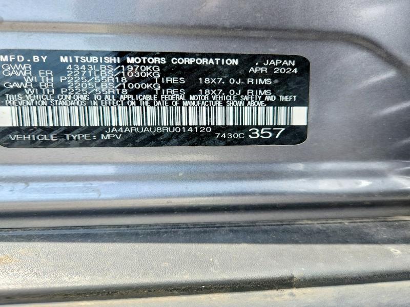 Aukcja sprzedaży 2024 Mitsubishi Outlander Sport, vin: JA4ARUAU8RU014120, numer aukcji: 61998566