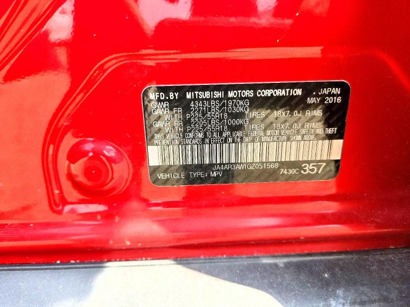 Aukcja sprzedaży 2016 Mitsubishi Outlander Sport, vin: JA4AR3AW1GZ051568, numer aukcji: 60718556