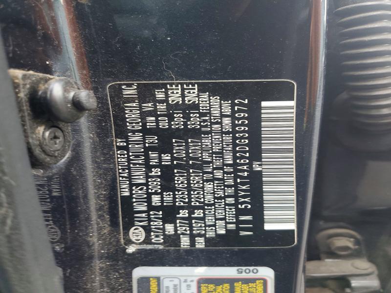 Aukcja sprzedaży 2013 Kia Sorento, vin: 5XYKT4A62DG395972, numer aukcji: 61791666