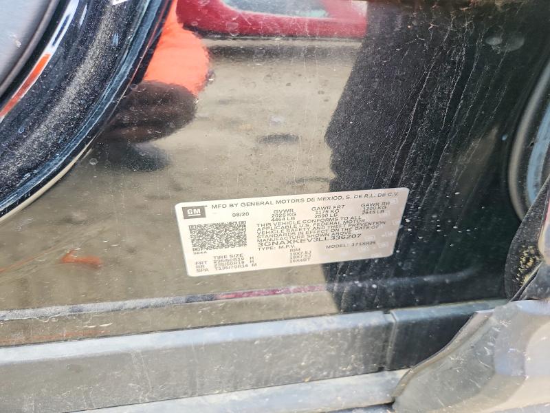 59860556 :رقم المزاد ، 3GNAXKEV3LL336207 vin ، 2020 Chevrolet Equinox مزاد بيع
