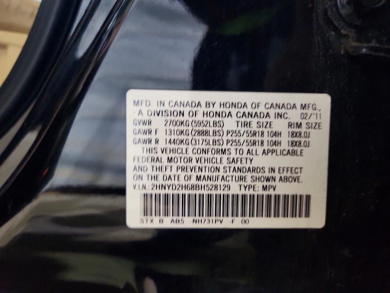 Aukcja sprzedaży 2011 Acura Mdx, vin: 2HNYD2H68BH528129, numer aukcji: 60396706