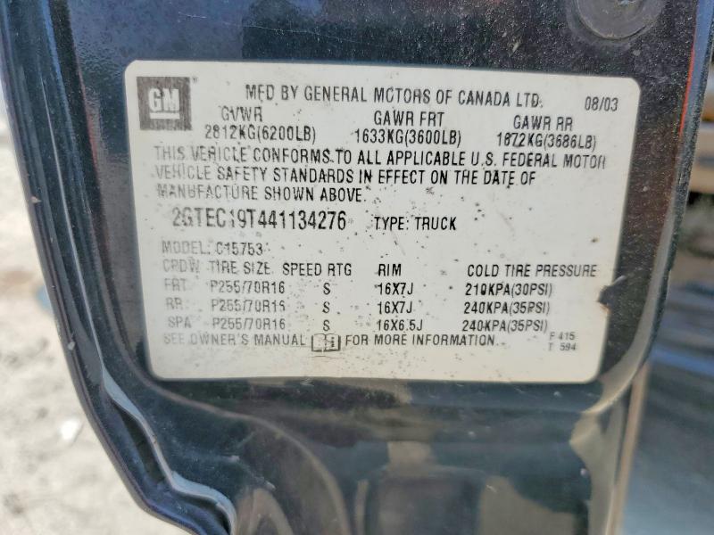 2004 Gmc New Sierra მანქანა იყიდება აუქციონზე, vin: 2GTEC19T441134276, აუქციონის ნომერი: 63014366