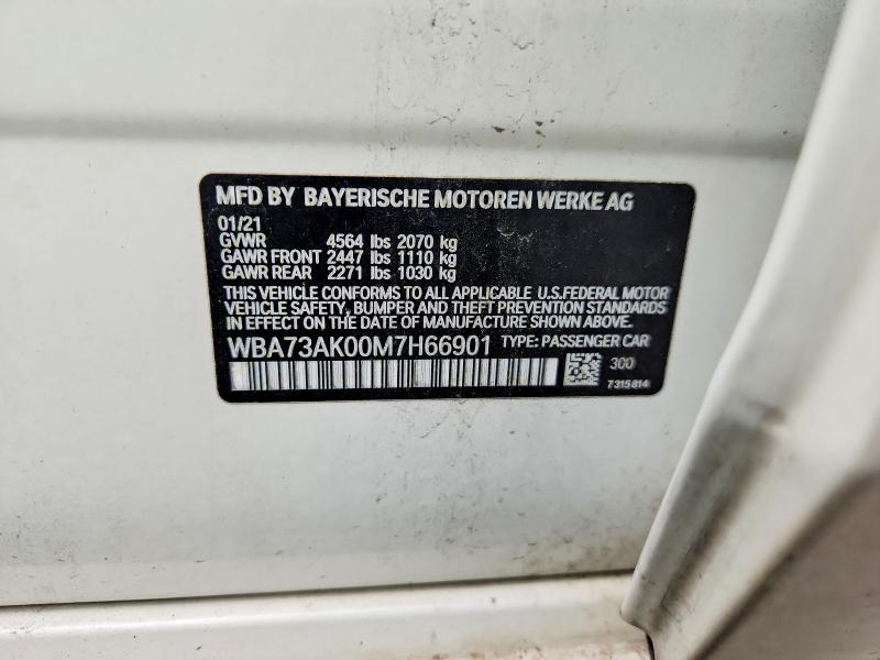 Aukcja sprzedaży 2021 Bmw 228xi, vin: WBA73AK00M7H66901, numer aukcji: 62500106