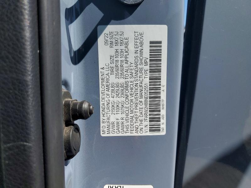 Продаж на аукціоні авто 2022 Honda Cr-v, vin: 7FARW2H88NE052551, номер лоту: 60663246