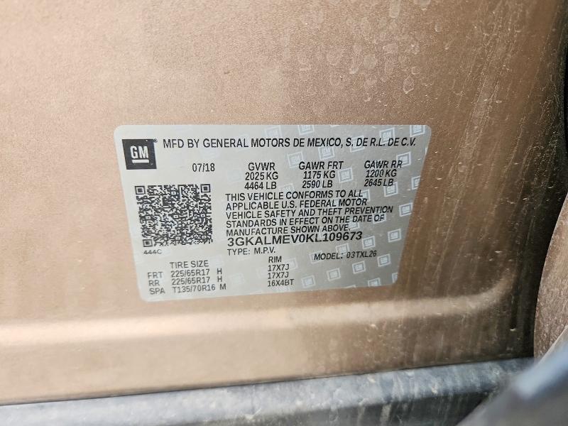 Продаж на аукціоні авто 2019 Gmc Terrain, vin: 3GKALMEV0KL109673, номер лоту: 61925026