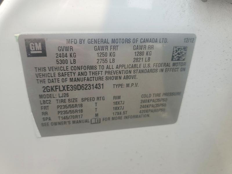 2013 Gmc Terrain მანქანა იყიდება აუქციონზე, vin: 2GKFLXE39D6231431, აუქციონის ნომერი: 61598606