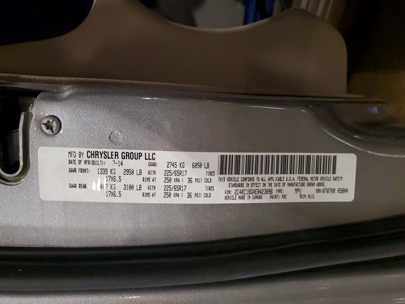 2014 Chrysler Town & Country მანქანა იყიდება აუქციონზე, vin: 2C4RC1BGXER423096, აუქციონის ნომერი: 59610616