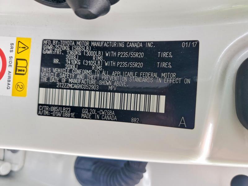 Продажа на аукционе авто 2017 Lexus Rx 350, vin: 2T2ZZMCA6HC052903, номер лота: 60550346