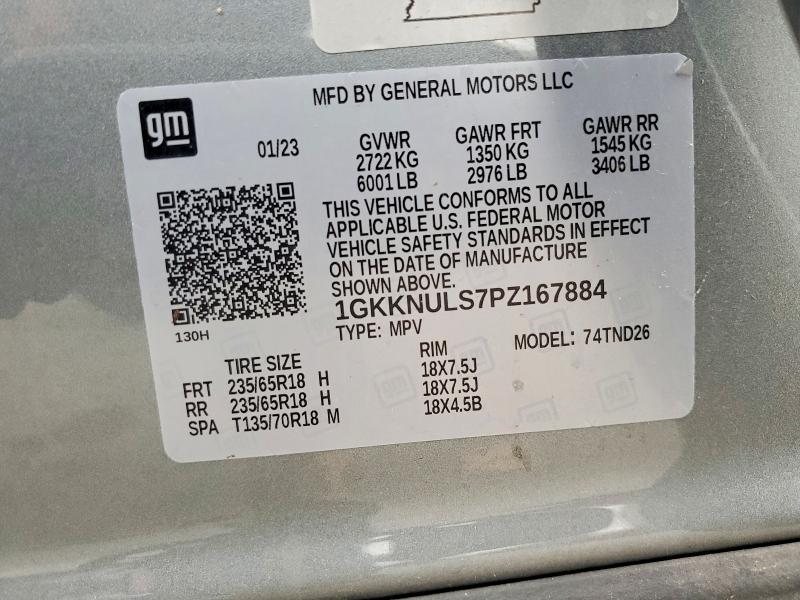 60446176 :رقم المزاد ، 1GKKNULS7PZ167884 vin ، 2023 Gmc Acadia مزاد بيع