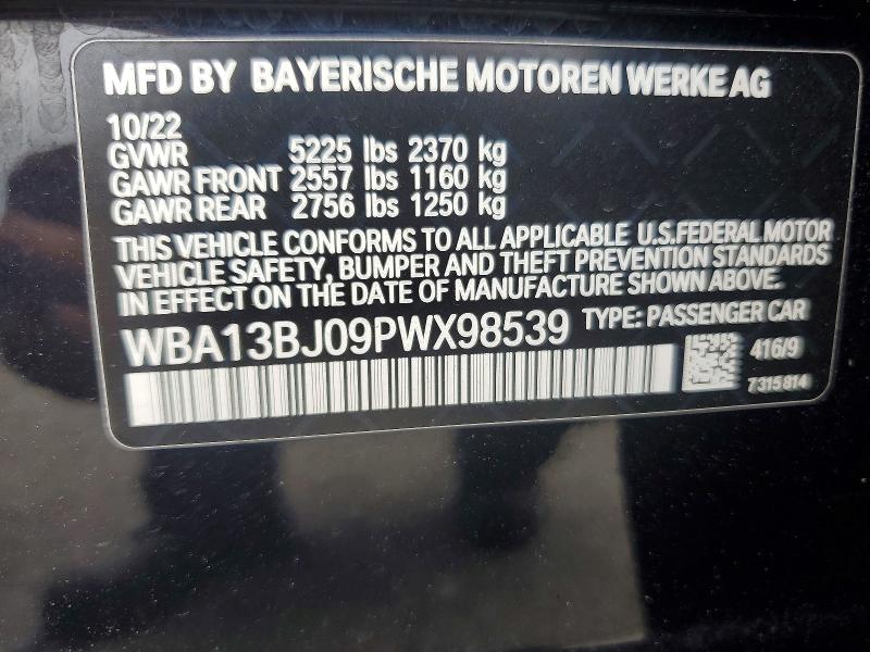 Aukcja sprzedaży 2023 Bmw 530, vin: WBA13BJ09PWX98539, numer aukcji: 59975656