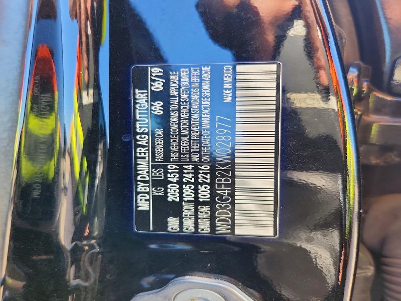 Aukcja sprzedaży 2019 Mercedes-benz A, vin: WDD3G4FB2KW028977, numer aukcji: 60227676