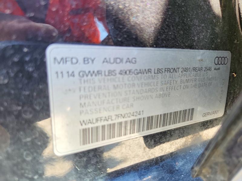 Aukcja sprzedaży 2015 Audi A4, vin: WAUFFAFL7FN024241, numer aukcji: 58794646