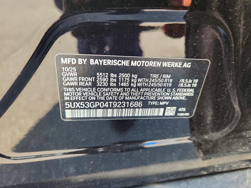 Продажа на аукционе авто 2026 Bmw X3, vin: 5UX53GP04T9231686, номер лота: 59031176