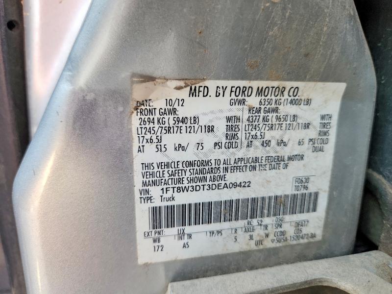 2013 Ford F350 მანქანა იყიდება აუქციონზე, vin: 1FT8W3DT3DEA09422, აუქციონის ნომერი: 61848096