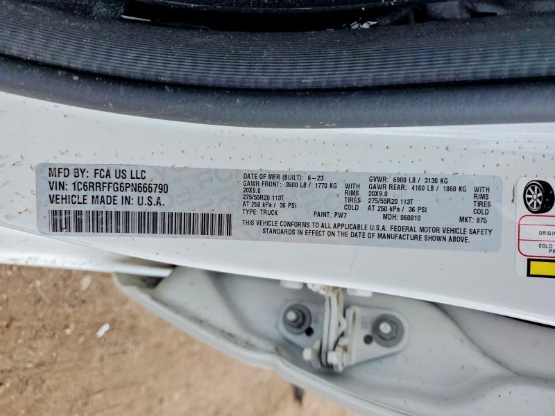 62668806 :رقم المزاد ، 1C6RRFFG6PN666790 vin ، 2023 Ram 1500 مزاد بيع