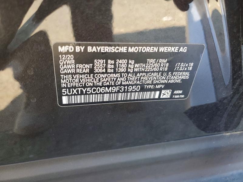 Продажа на аукционе авто 2021 Bmw X3, vin: 5UXTY5C06M9F31950, номер лота: 60413896