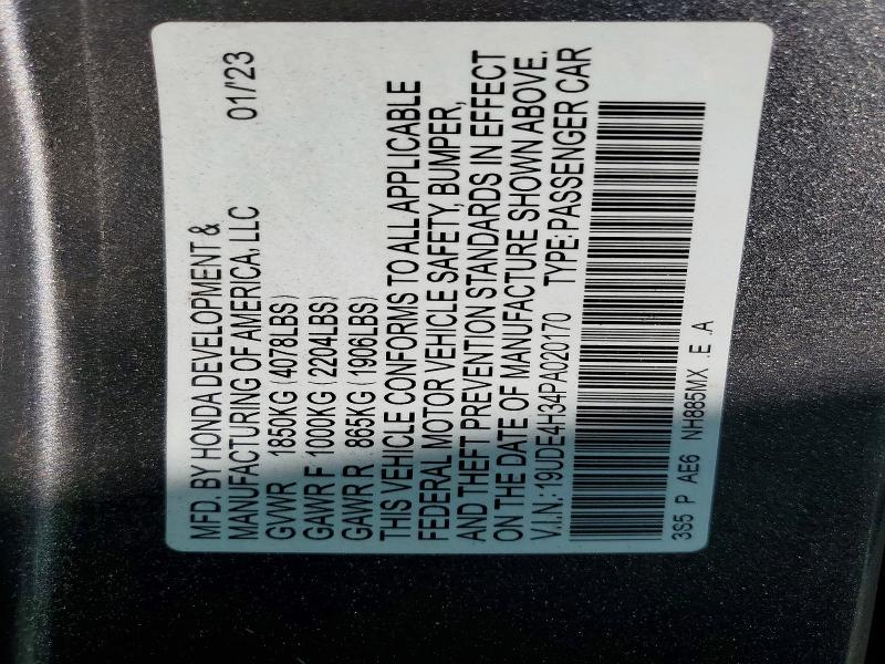 Aukcja sprzedaży 2023 Acura Integra, vin: 19UDE4H34PA020170, numer aukcji: 60446826