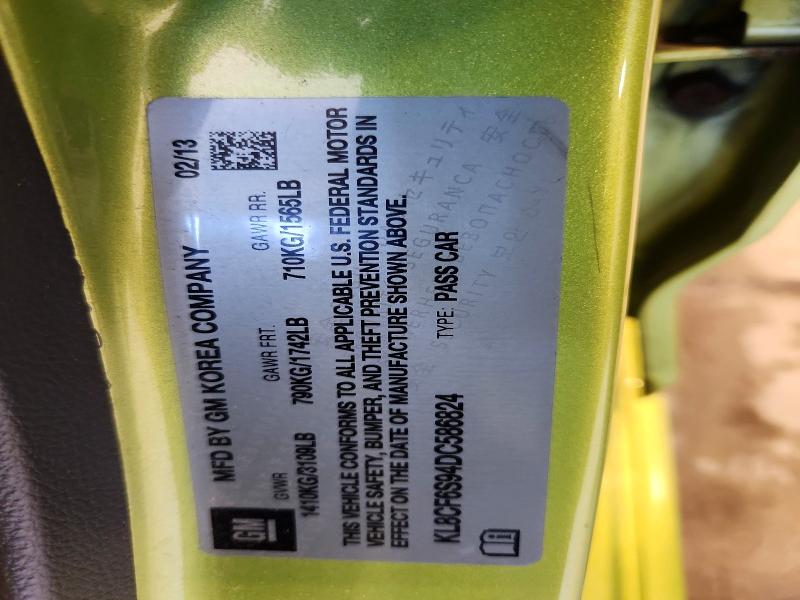 Продажа на аукционе авто 2013 Chevrolet Spark, vin: KL8CF6S94DC586824, номер лота: 62847576