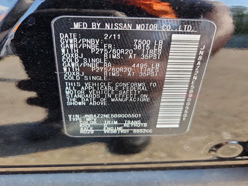 Продаж на аукціоні авто 2011 Infiniti Qx56, vin: JN8AZ2NE5B9005501, номер лоту: 59553746