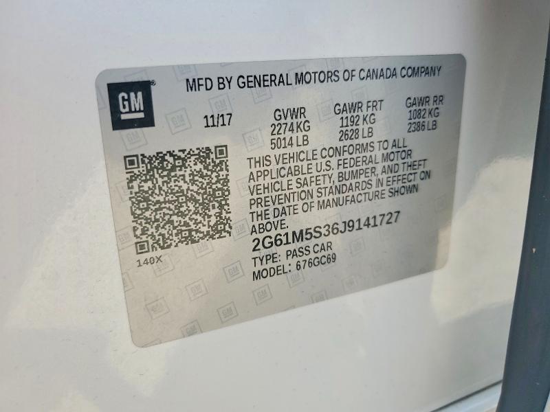 60641226 :رقم المزاد ، 2G61M5S36J9141727 vin ، 2018 Cadillac Xts مزاد بيع