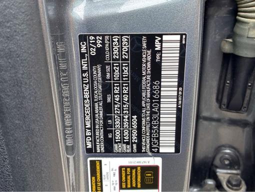 Aukcja sprzedaży 2020 Mercedes-benz Gle, vin: 4JGFB5KB3LA016686, numer aukcji: 61456576
