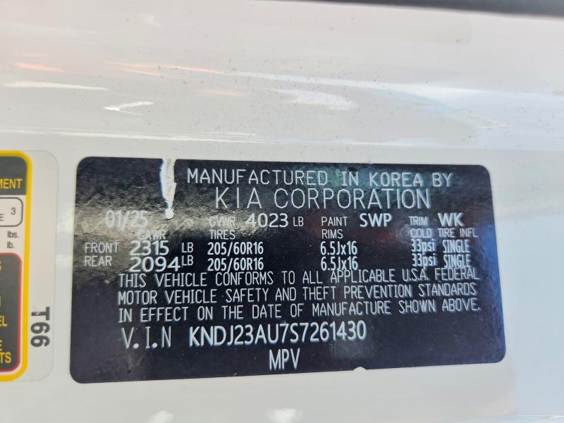 Aukcja sprzedaży 2025 Kia Soul, vin: KNDJ23AU7S7261430, numer aukcji: 59821216