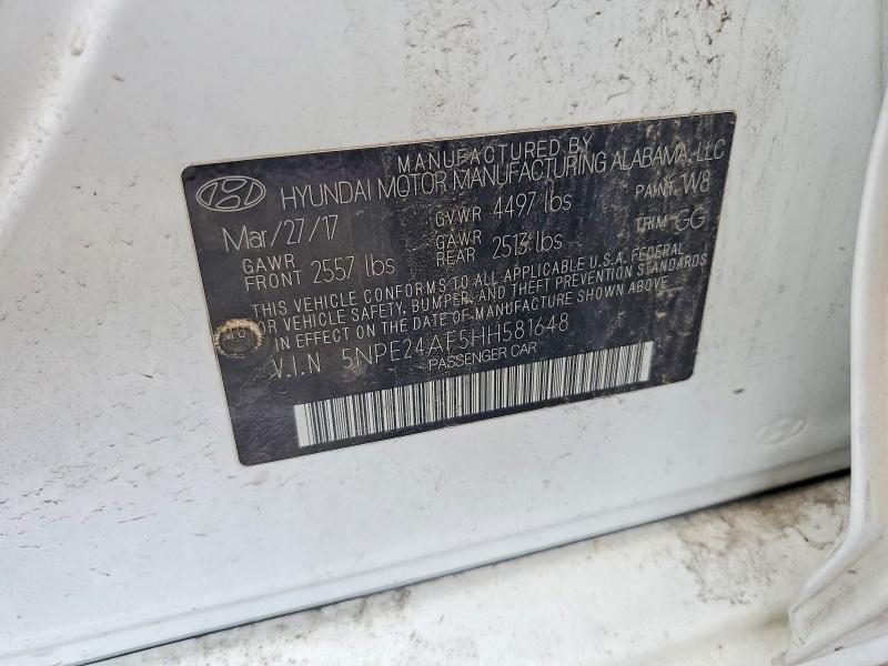 Продаж на аукціоні авто 2017 Hyundai Sonata, vin: 5NPE24AF5HH581648, номер лоту: 61759136