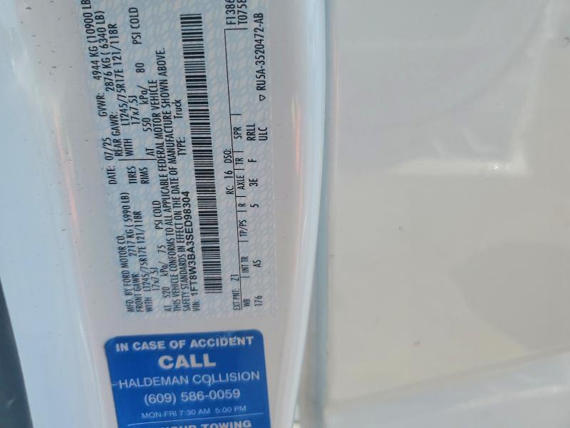 2025 Ford F350 მანქანა იყიდება აუქციონზე, vin: 1FT8W3BA3SED98304, აუქციონის ნომერი: 59070006