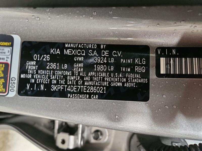Aukcja sprzedaży 2026 Kia K4, vin: 3KPFT4DE7TE286021, numer aukcji: 63082386