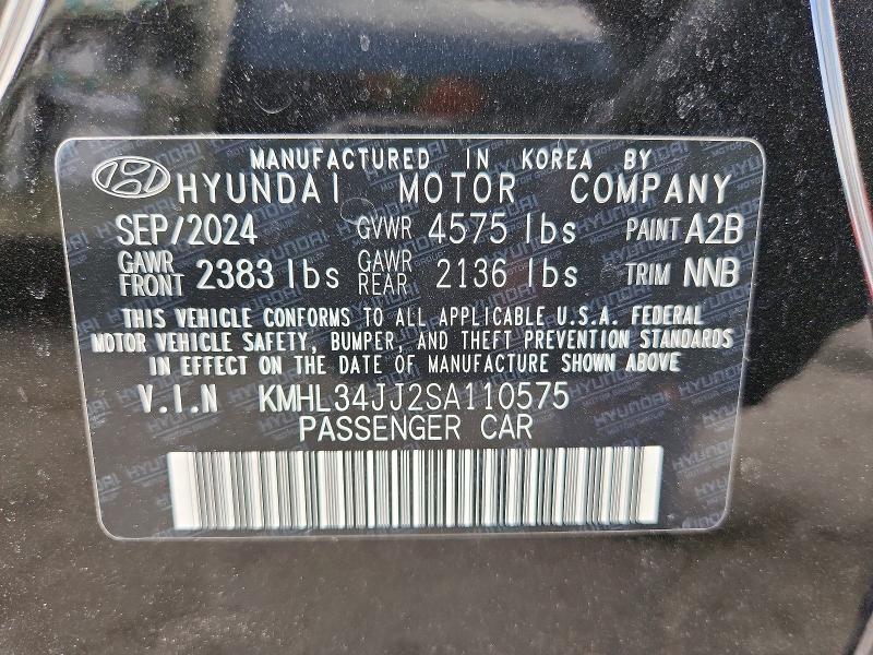 Продаж на аукціоні авто 2025 Hyundai Sonata Hybrid, vin: KMHL34JJ2SA110575, номер лоту: 60460796