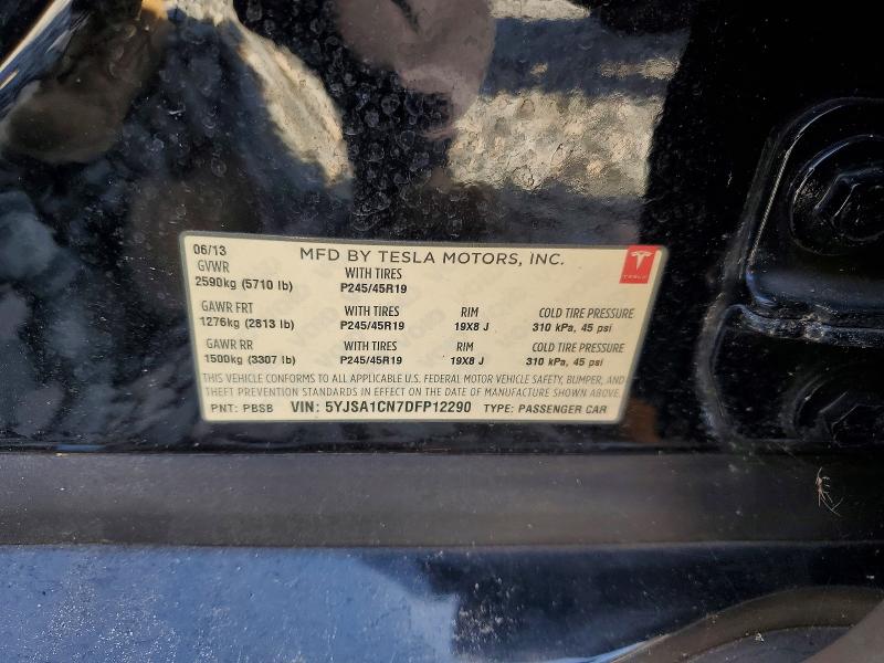 Aukcja sprzedaży 2013 Tesla Model S, vin: 5YJSA1CN7DFP12290, numer aukcji: 59222326
