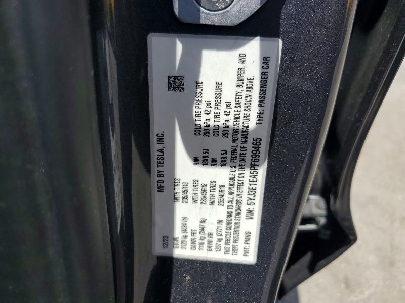 Aukcja sprzedaży 2023 Tesla Model 3, vin: 5YJ3E1EA5PF699465, numer aukcji: 85972525