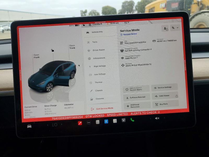 Продаж на аукціоні авто 2023 Tesla Model Y, vin: 7SAYGDED8PF969254, номер лоту: 59904176