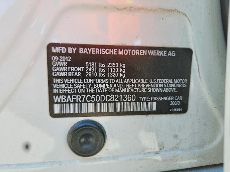 Продаж на аукціоні авто 2013 Bmw 535, vin: WBAFR7C50DC821360, номер лоту: 59739526
