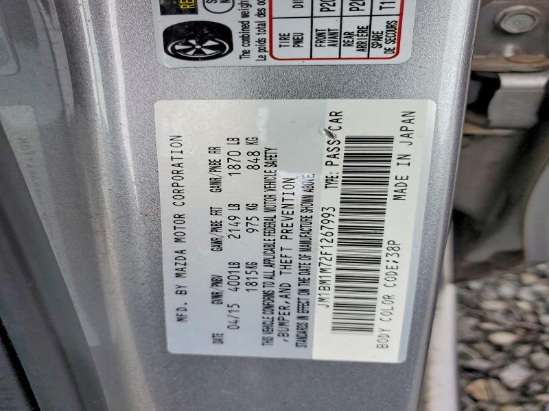 Aukcja sprzedaży 2015 Mazda 3, vin: JM1BM1M72F1267993, numer aukcji: 60276196