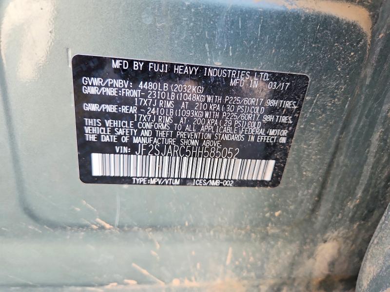 Продаж на аукціоні авто 2017 Subaru Forester, vin: JF2SJARC5HH585052, номер лоту: 60687006