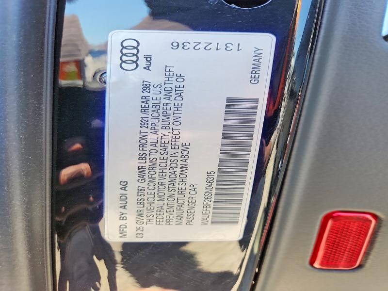 Продаж на аукціоні авто 2025 Audi S6, vin: WAUEFBF26SN046315, номер лоту: 60299756