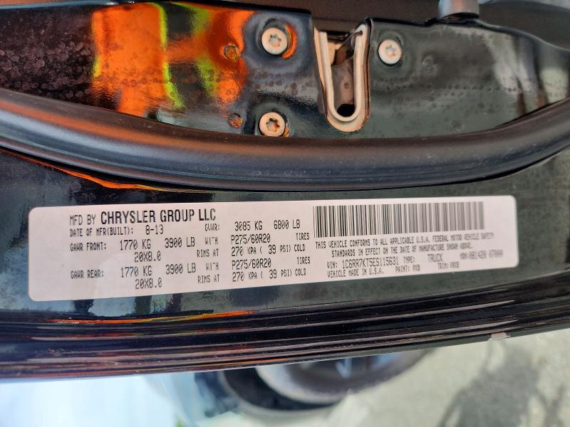 60646806 :رقم المزاد ، 1C6RR7KT5ES115631 vin ، 2014 Ram 1500 مزاد بيع
