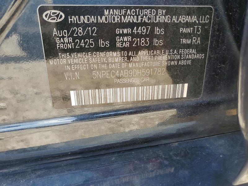 Продажа на аукционе авто 2013 Hyundai Sonata, vin: 5NPEC4AB9DH591782, номер лота: 58881766