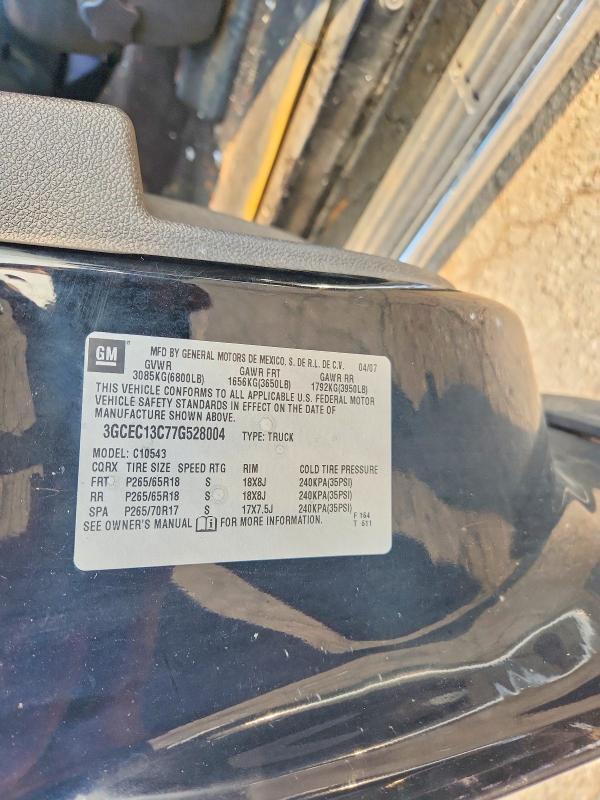 2007 Chevrolet Silverado მანქანა იყიდება აუქციონზე, vin: 3GCEC13C77G528004, აუქციონის ნომერი: 60511246