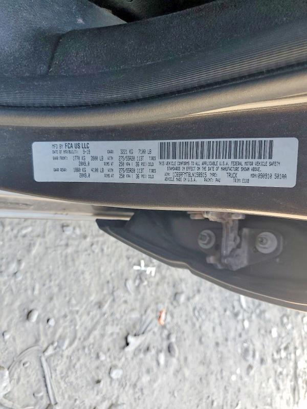 Продаж на аукціоні авто 2020 Ram 1500, vin: 1C6SRFMT8LN158915, номер лоту: 59533346