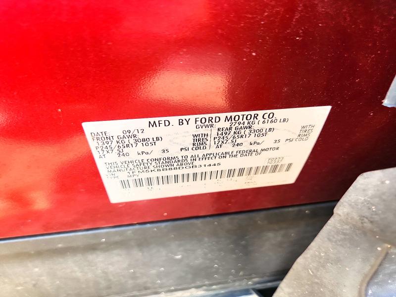 60443336 :رقم المزاد ، 1FM5K8B88DGB31445 vin ، 2013 Ford Explorer مزاد بيع