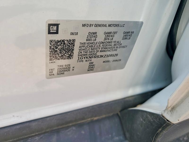 Aukcja sprzedaży 2019 Cadillac Xt5, vin: 1GYKNFRS3KZ109529, numer aukcji: 59872066