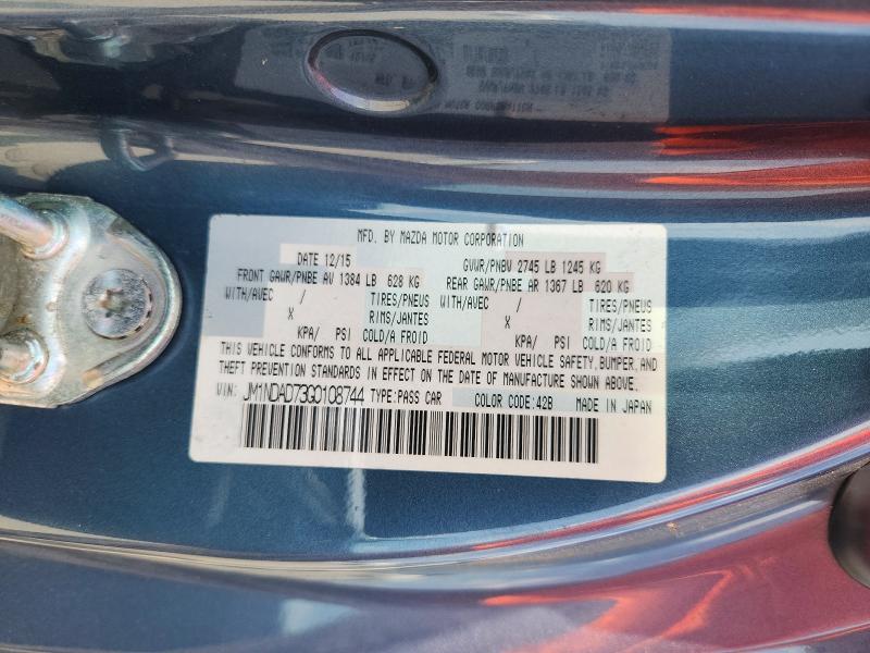 Aukcja sprzedaży 2016 Mazda Mx-5 Miata, vin: JM1NDAD73G0108744, numer aukcji: 59847756